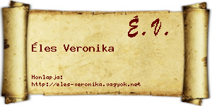 Éles Veronika névjegykártya